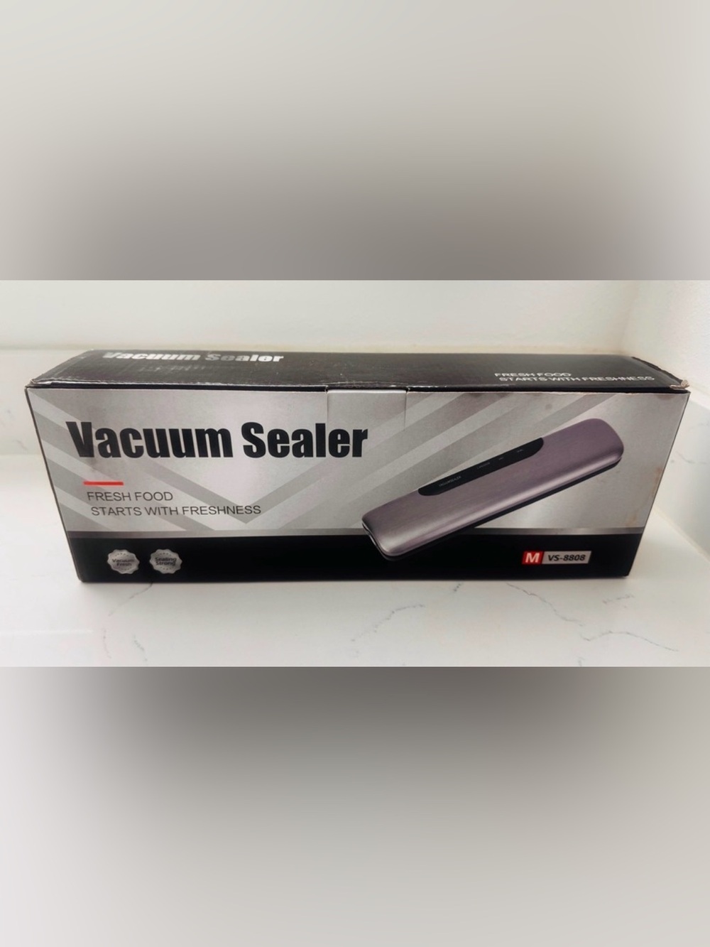 Vacuum Sealer, Strong Seal for Fresh Food and More, Silver, NWT